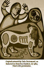 Original artwork by Dale DeArmond, used with permission by the Alaska Native Language Center